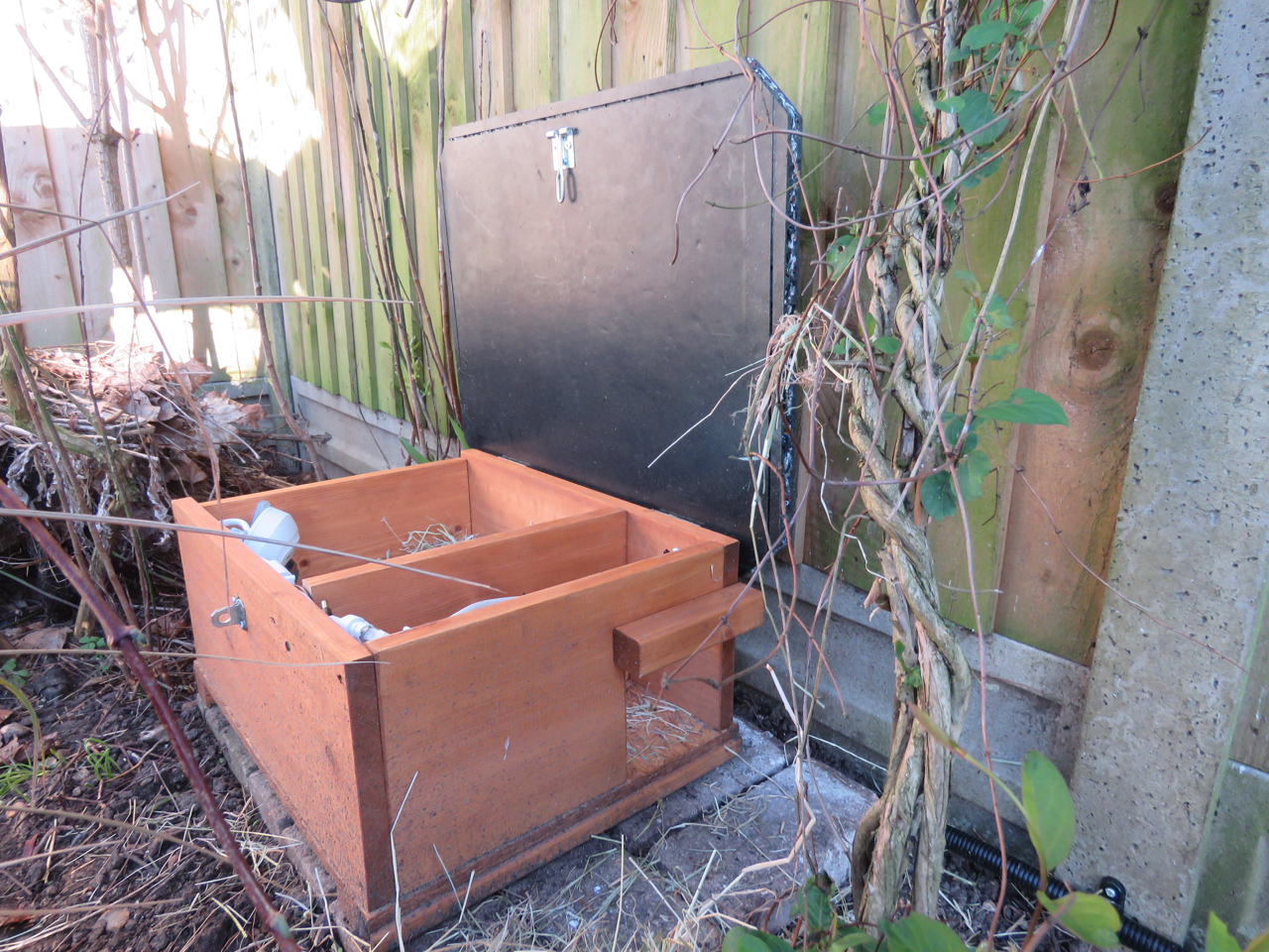 Hedgehog house enterance